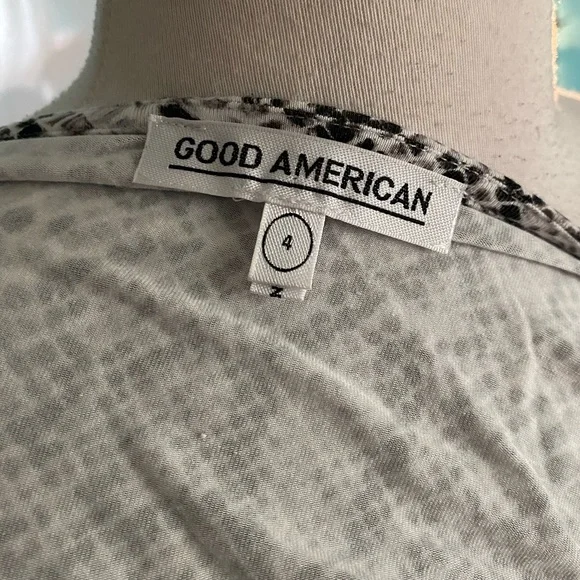 Good American snake gray wrap Dress sz-4 - Picture 5 of 5